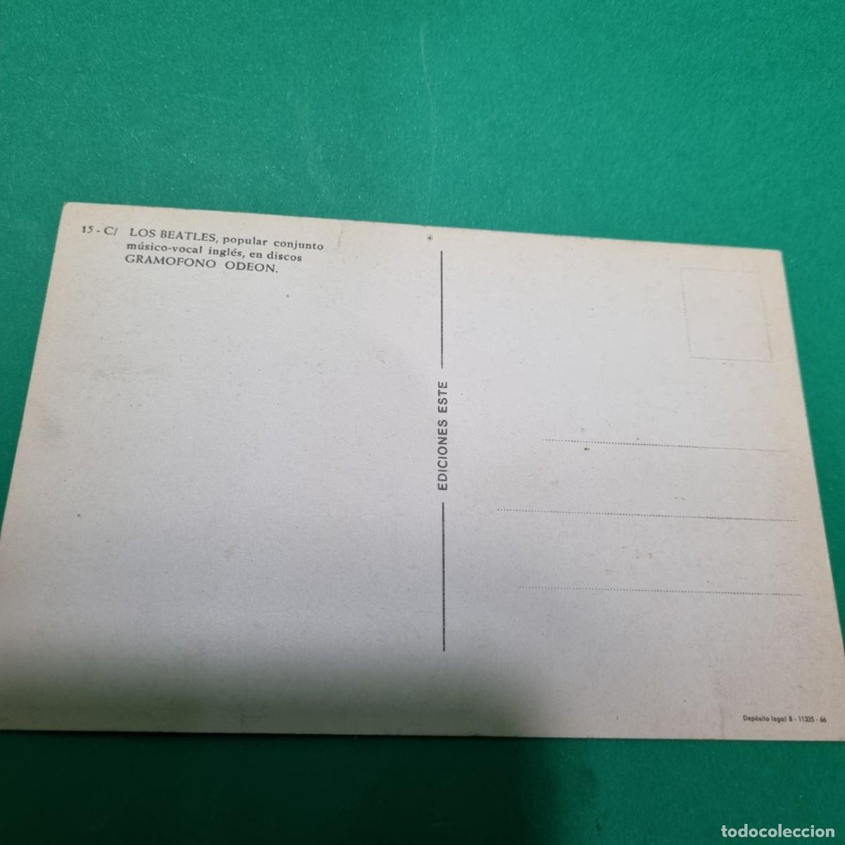 Postales: POSTAL DE LOS BEATLES EN DISCOS GRAMOFONO ODEON SIN CIRCULAR - Foto 2