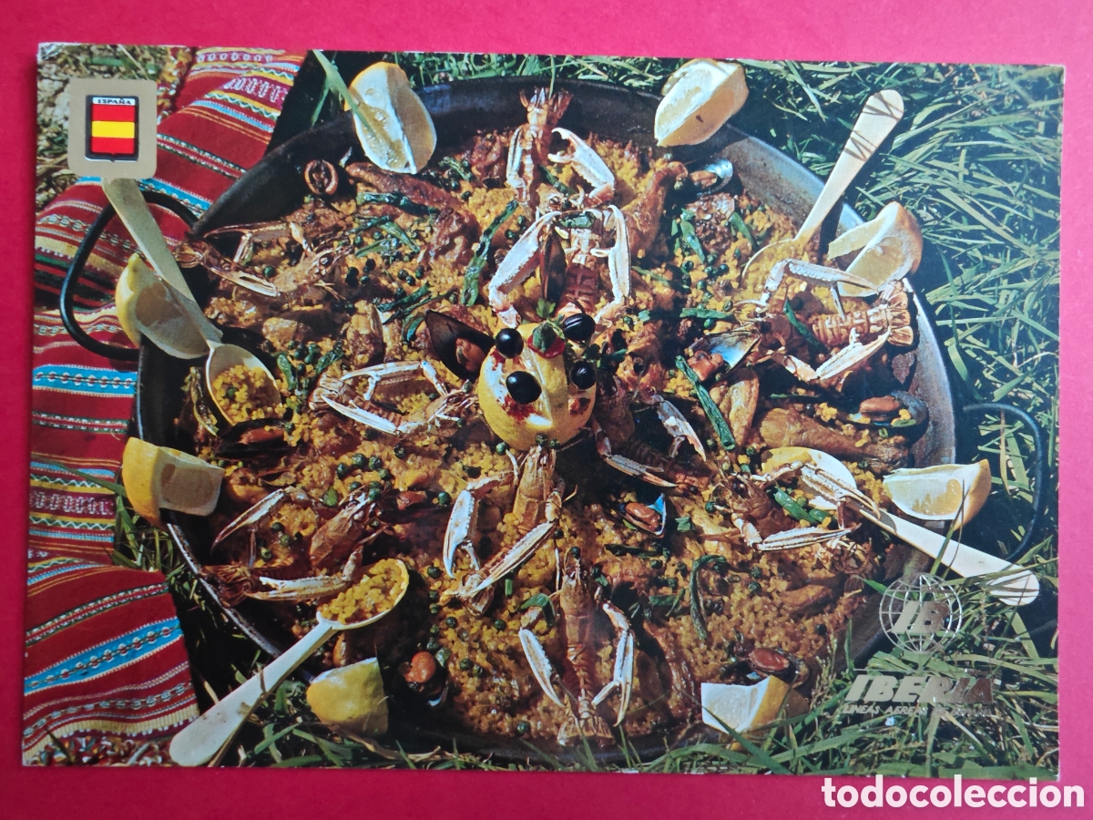 Postales: Iberia , paella valenciana. - Foto 1