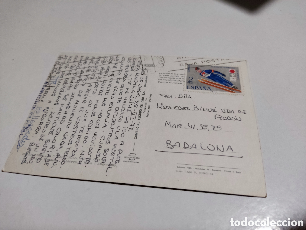 Postales: Postal Valls de Andorra - Foto 2