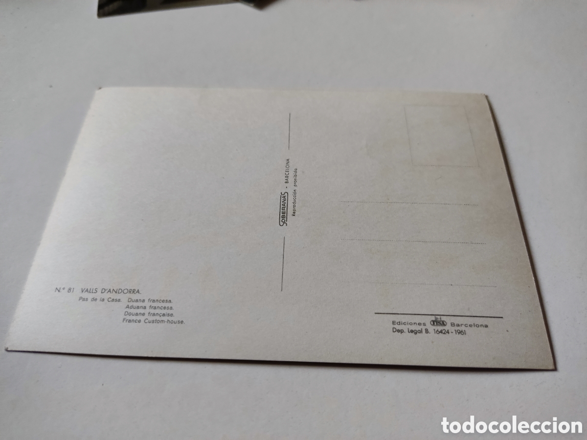Postales: Postal pas de la casa,aduana Francesa - Foto 2