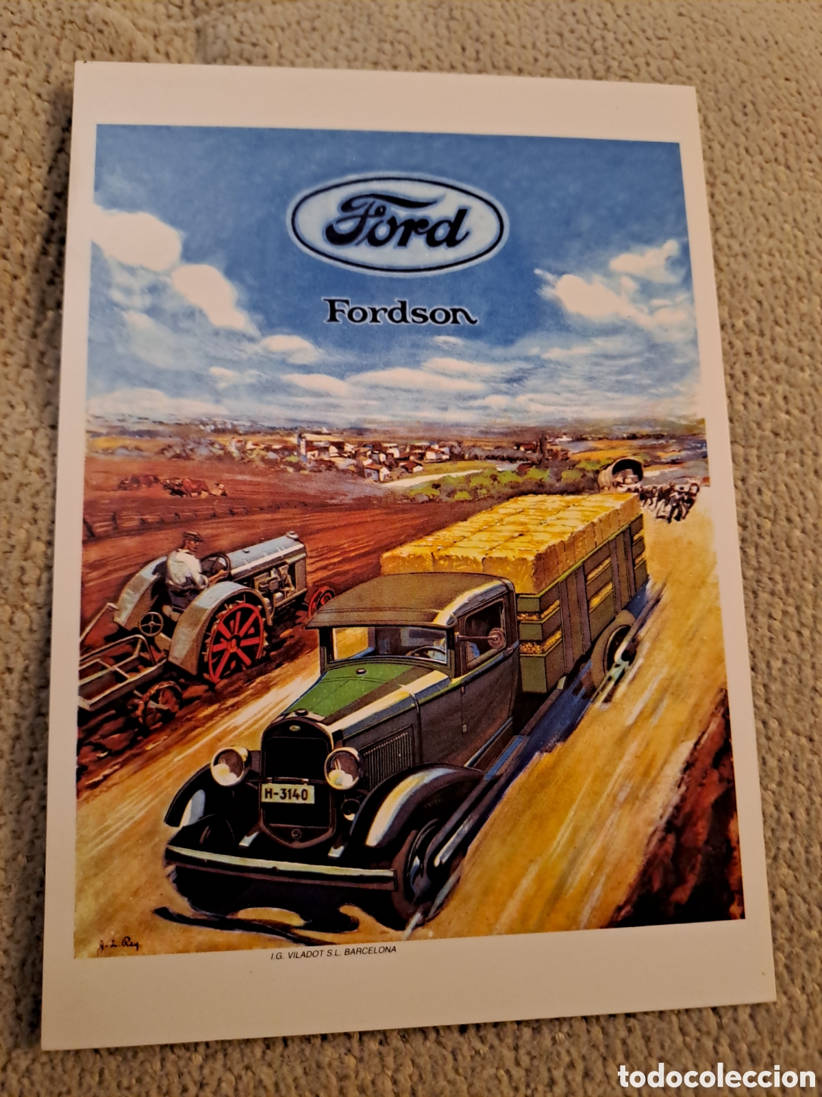 Postales: POSTAL AUTOMOVILES FORD FORDSON - Foto 1