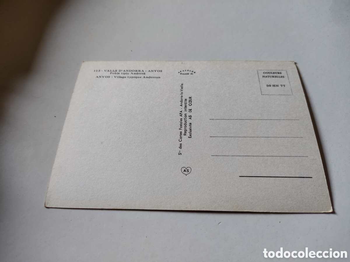 Postales: Postal Valls de Andorra, anyos - Foto 2