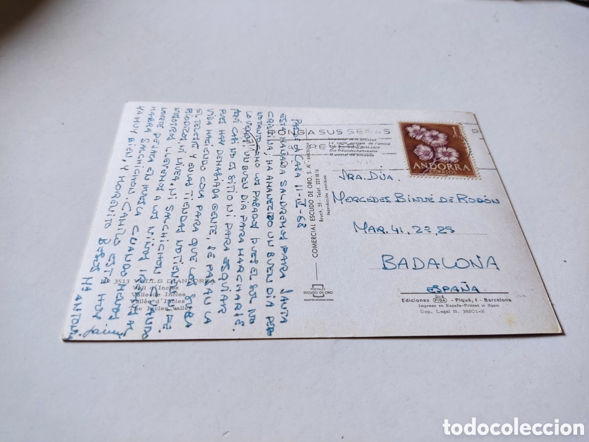 Postales: Postal Valls de Andorra - Foto 2