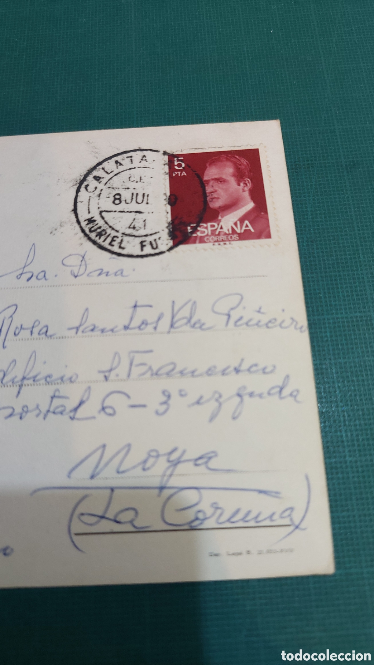 Postales: Matasellos calata&ntilde;azor Soria gasolinera muriel ediciones Par&iacute;s hostal - Foto 3