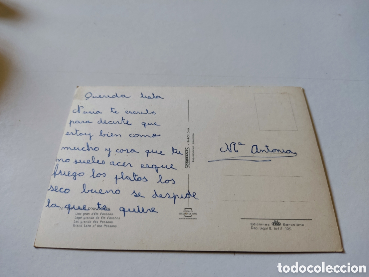 Postales: Postal Andorra llac gran dels pessons - Foto 2