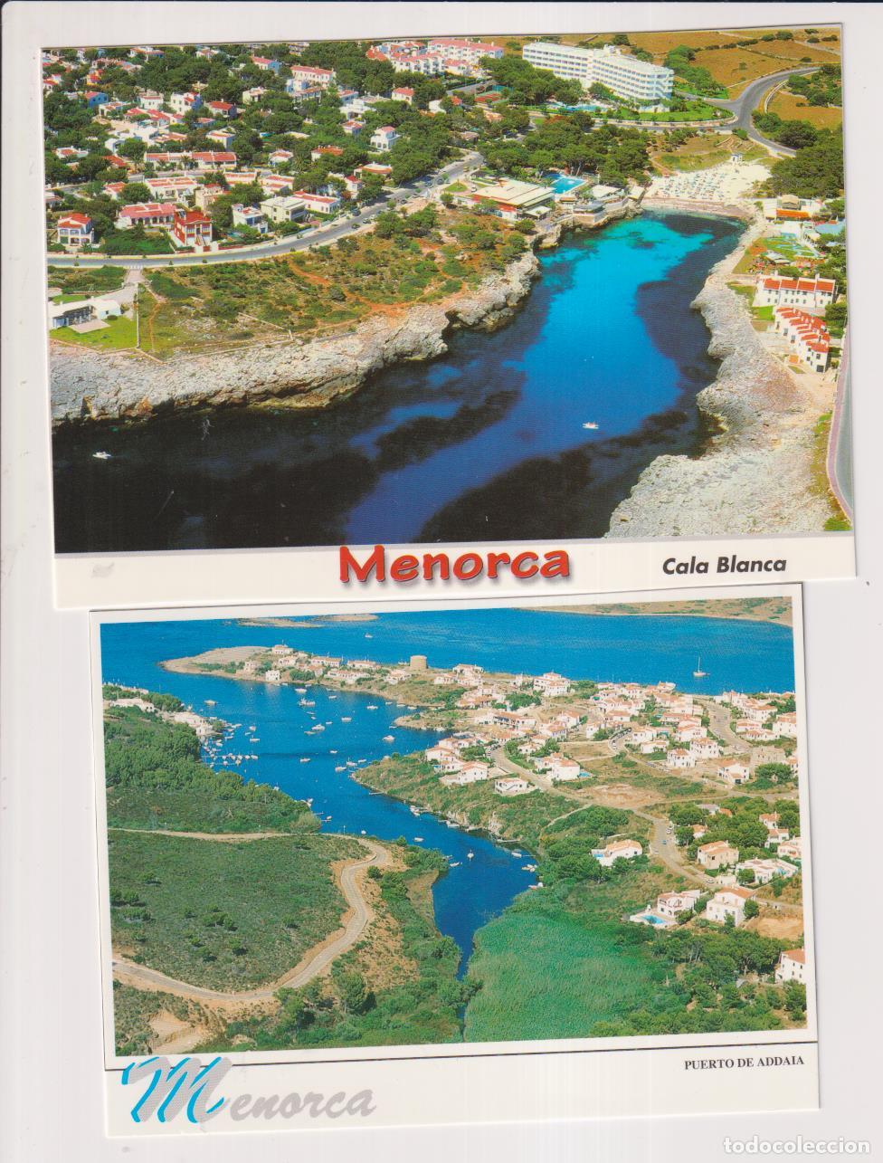 Postkarten: Menorca. 2 Postales: Cala Blanca y Puerto de Addaia