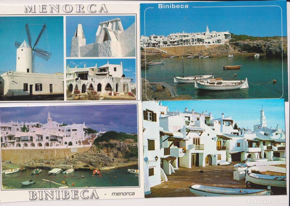 Postales: Menora. Lote de 4 postales de Binibeca - Foto 1