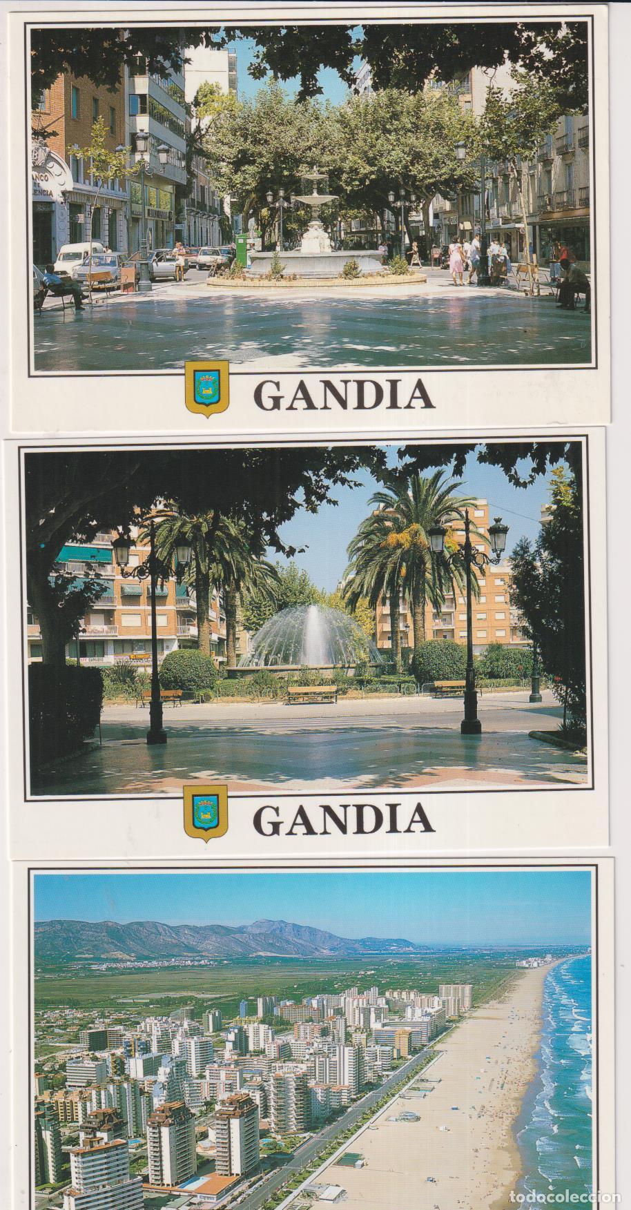 Postales: Gand&iacute;a. Lote de 3 Postales - Foto 1
