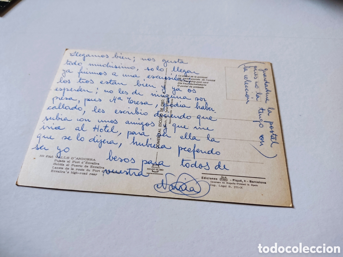 Postales: Postal Valls de Andorra - Foto 3