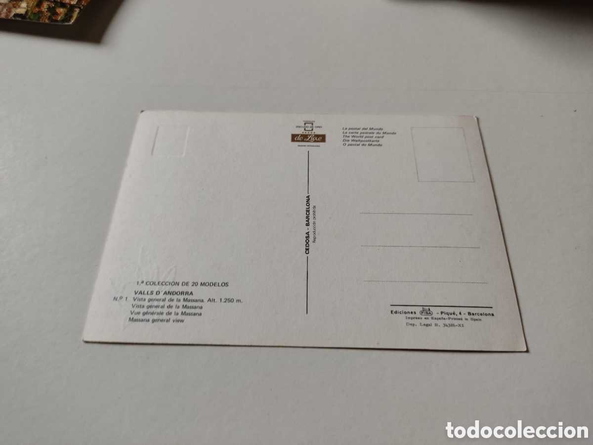 Postales: Postal Valls de Andorra - Foto 2