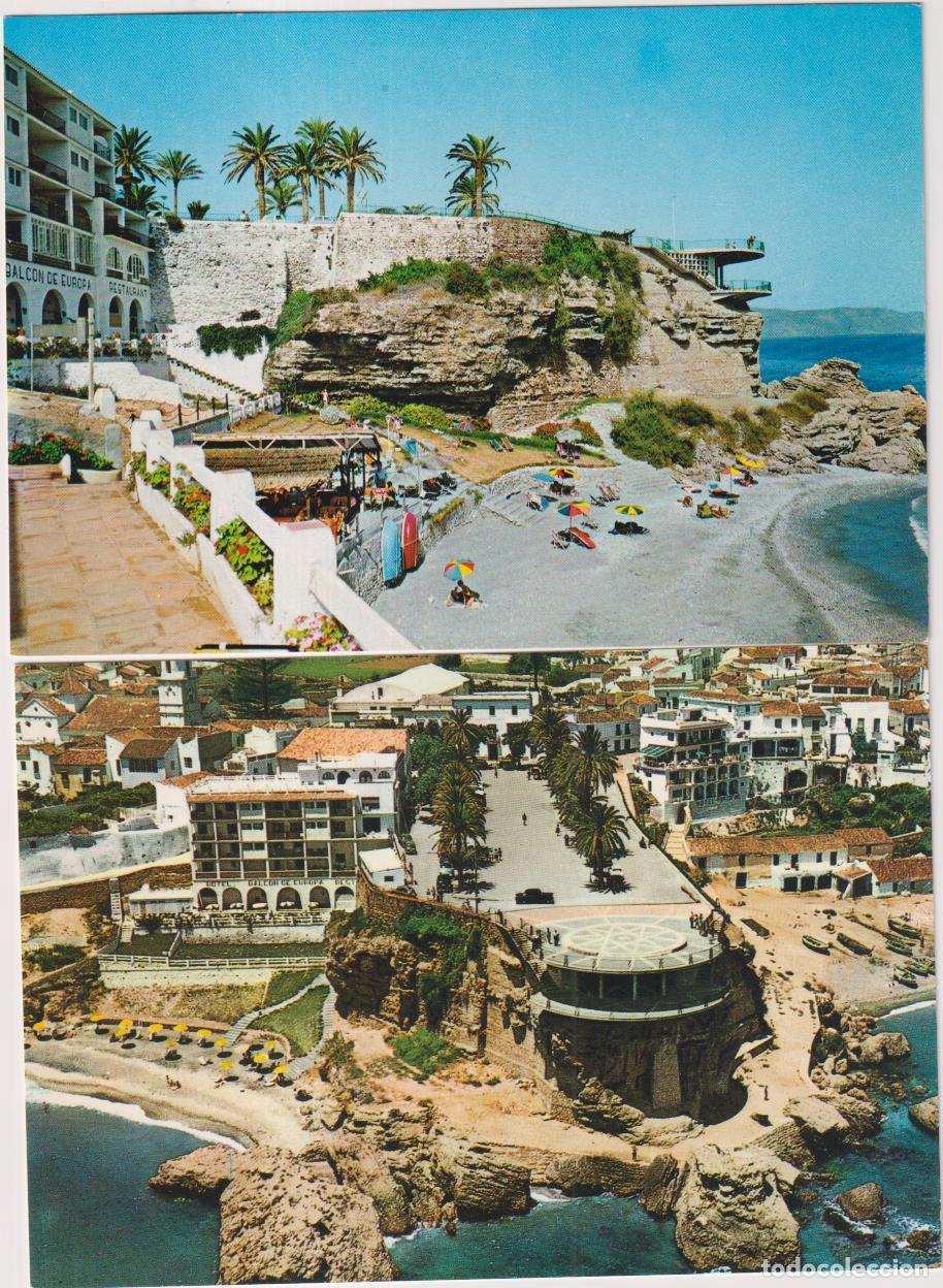 Postales: Nerja.&acute;lote de 2 postales. balc&oacute;n de Europa. sin circular - Foto 1