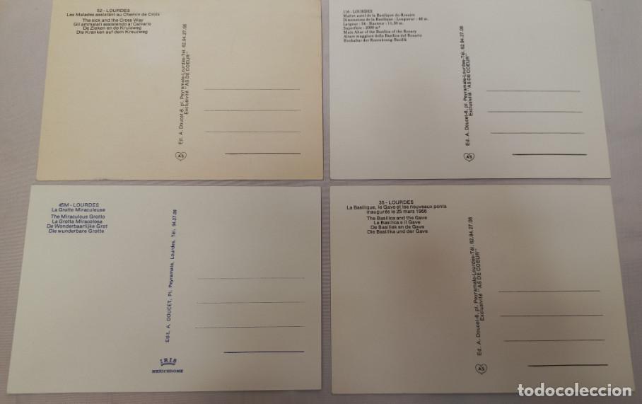 Postales: LOTE 4 POSTALES, LOURDES, IRIS, AS EDLUX, SIN USAR, POSTAL - Foto 2