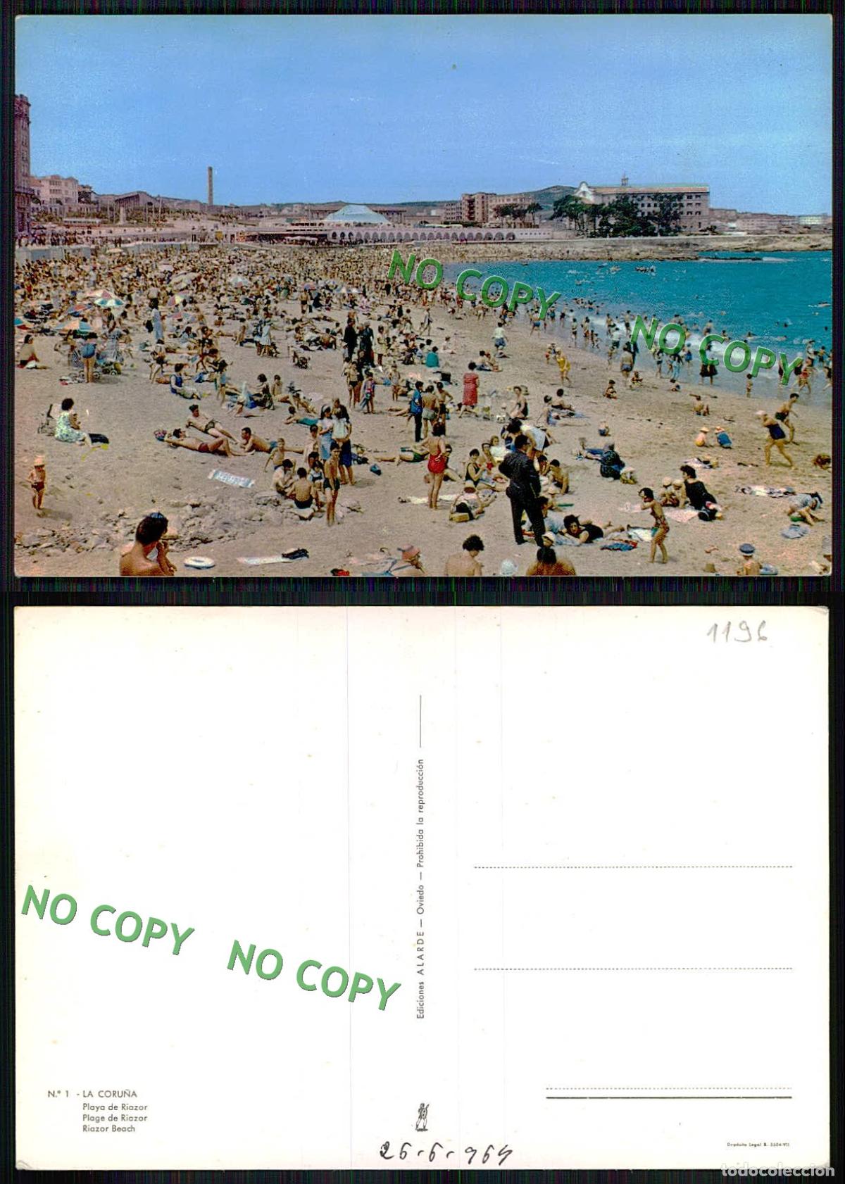 Postales: [ EC 01196 ] - ESPANA - LA CORUNA - PLAYA DE RIAZOR - Foto 1