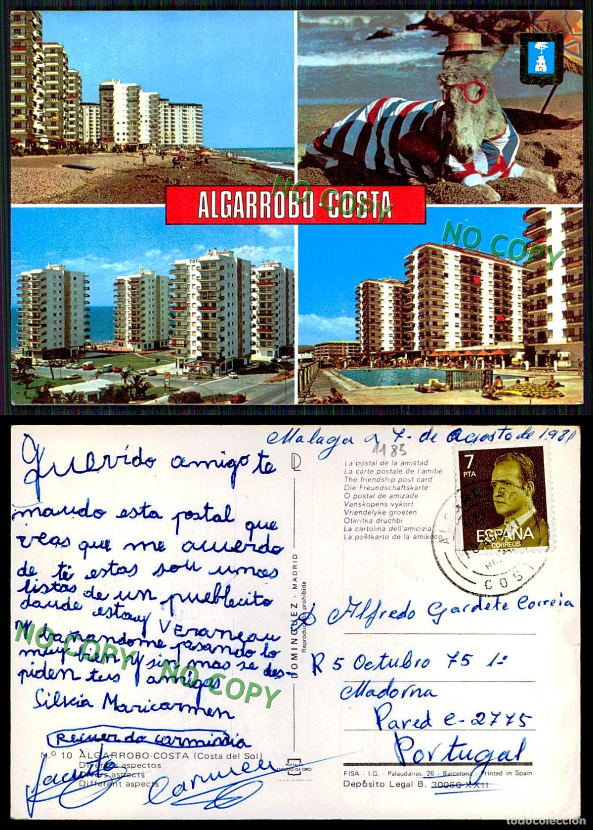 Postales: [ EC 01185 ] - ESPANA - ALGARROBO - COSTA - Foto 1