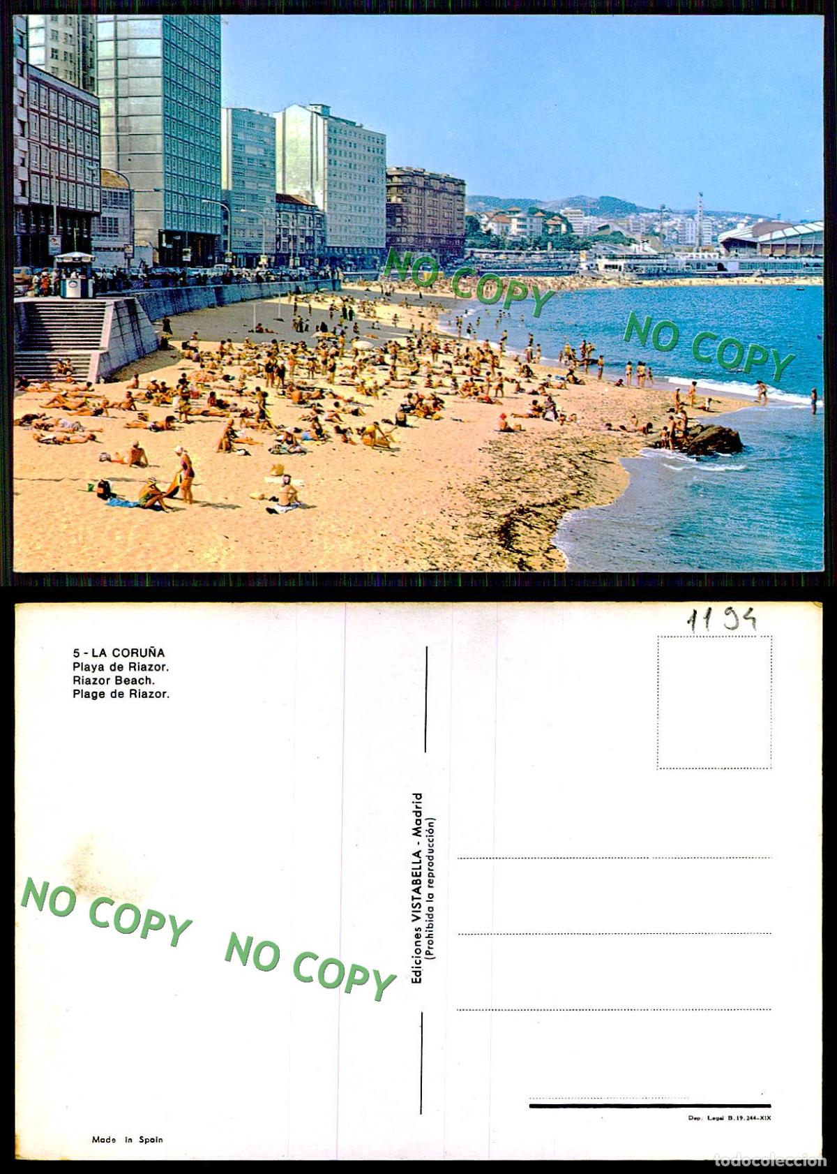 Postales: [ EC 01194 ] - ESPANA - LA CORUNA - PLAYA DE RIAZOR - Foto 1