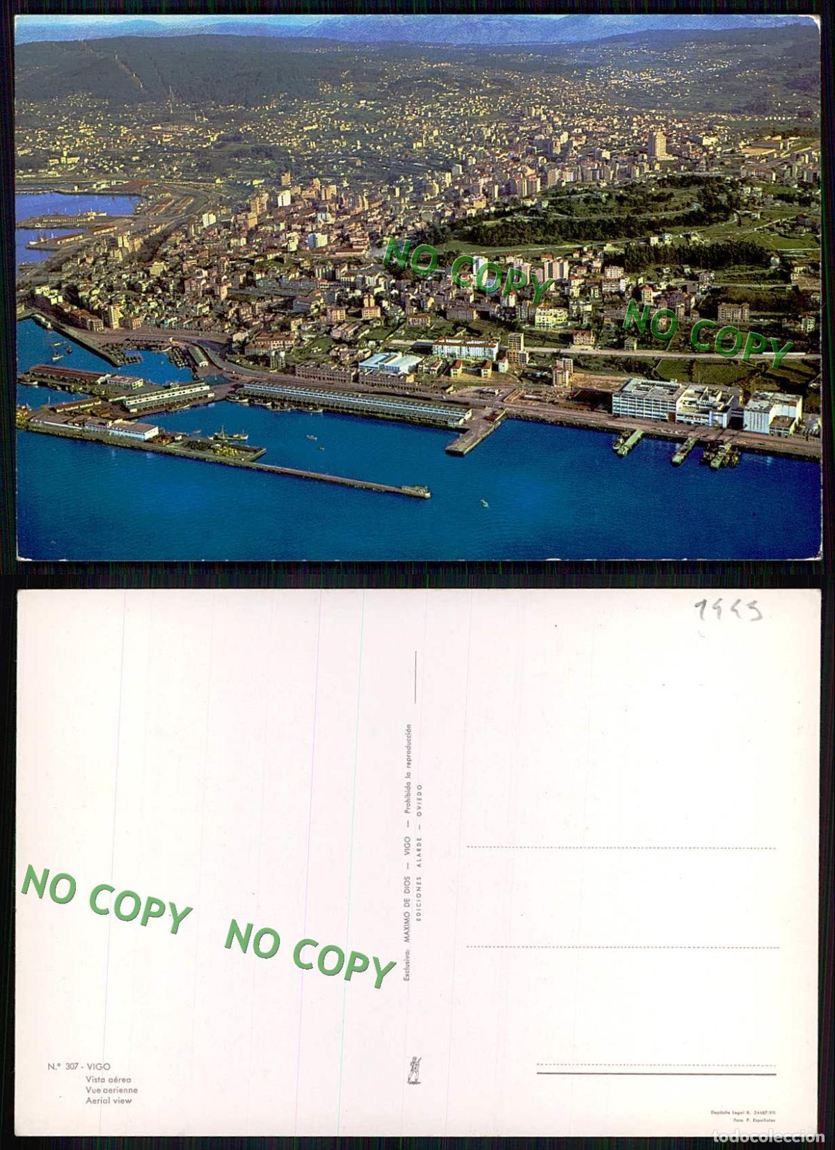 Postales: [ EC 01445 ] - ESPANA - VIGO - VISTA AEREA - Foto 1