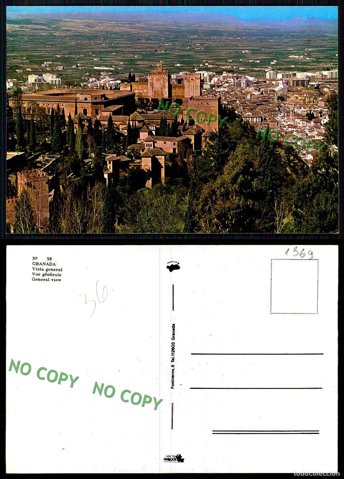 Postales: [ EC 01569 ] - ESPANA - GRANADA - VISTA GENERAL - Foto 1