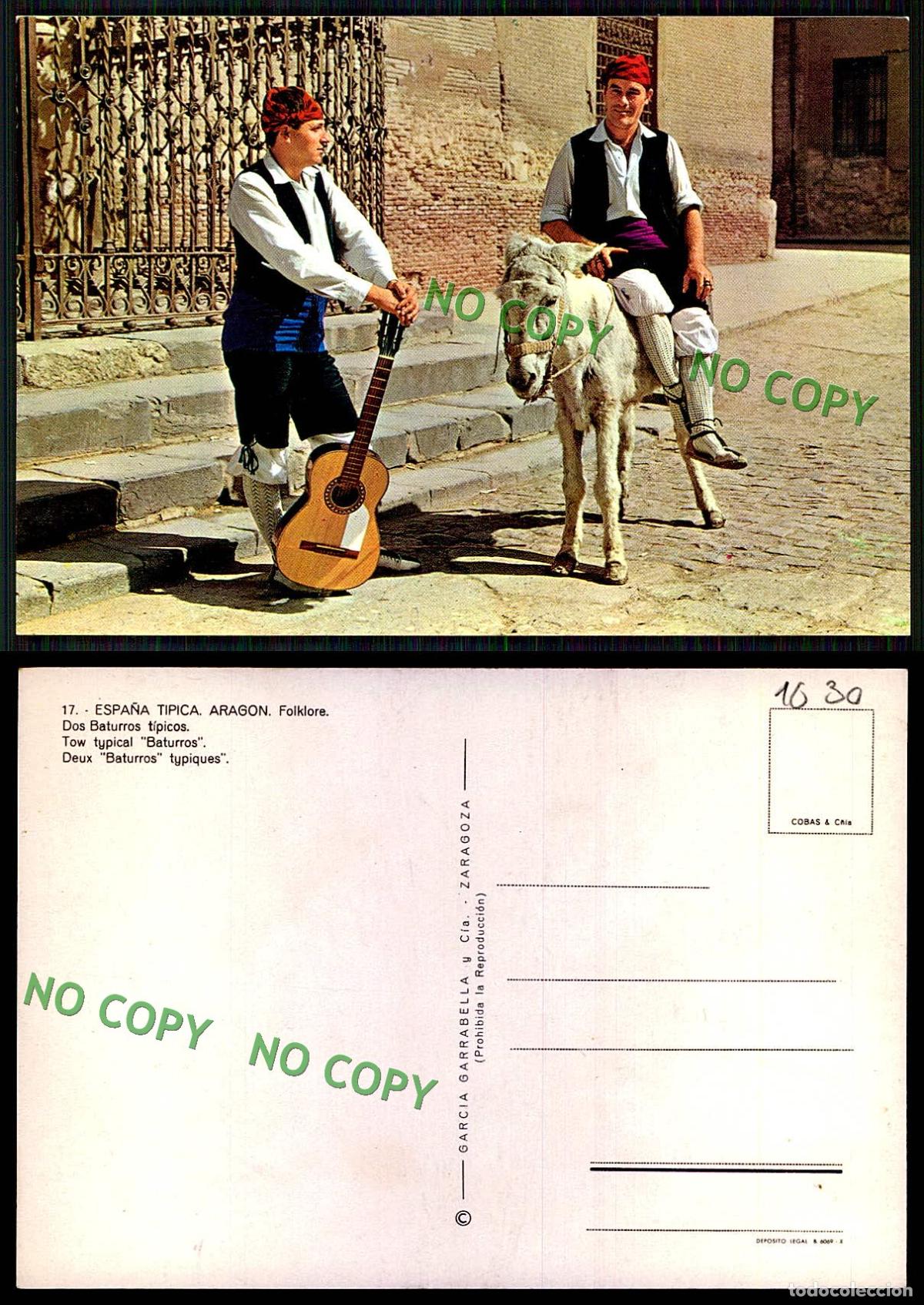 Postales: [ EC 1030 ] - ESPANA - ESPANA TIPCA - ARAGON - FOLKLORE - Foto 1