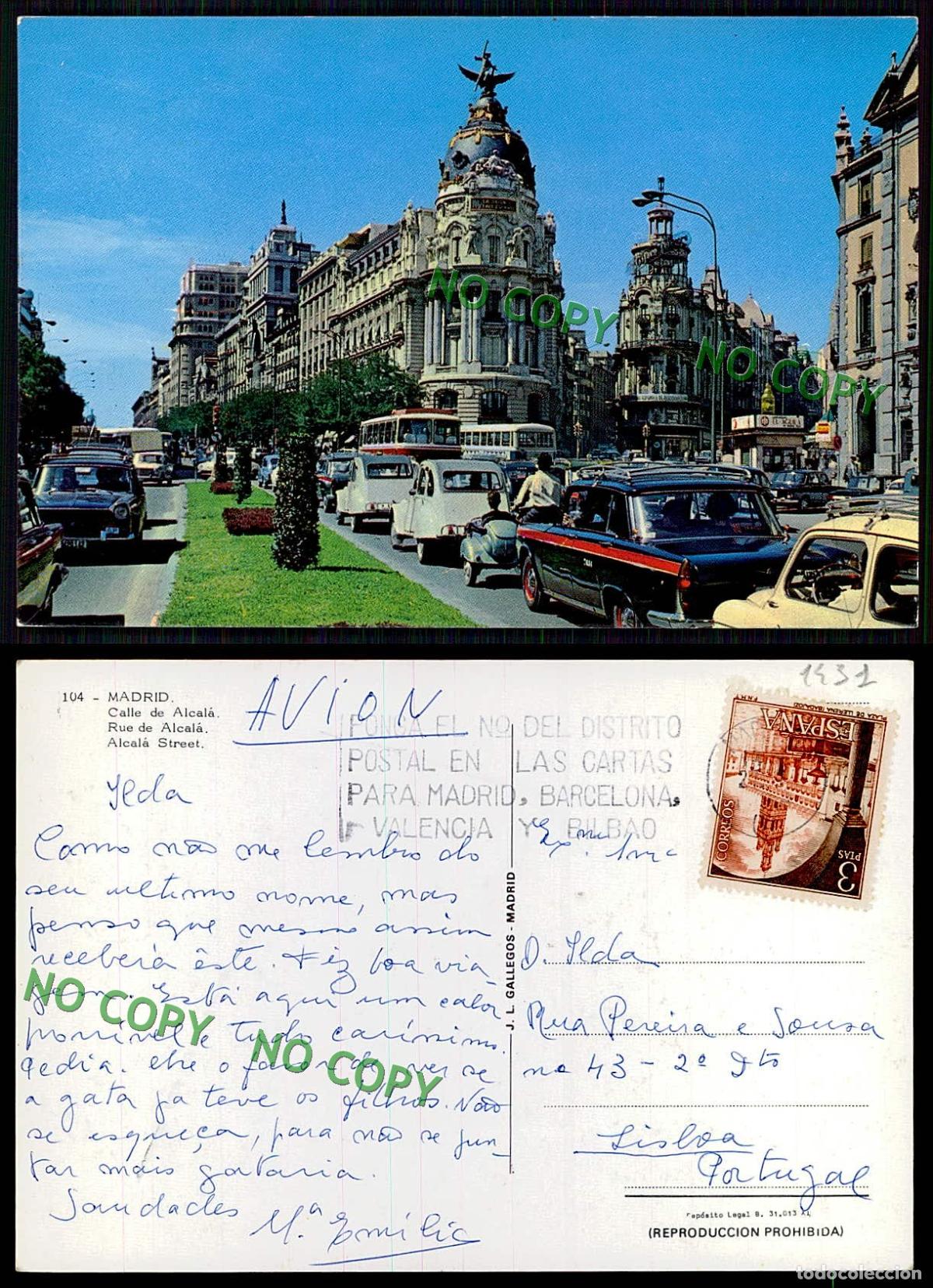 Postales: [ EC 01451 ] - ESPANA - MADRID - CALLE DE ALCALA - Foto 1