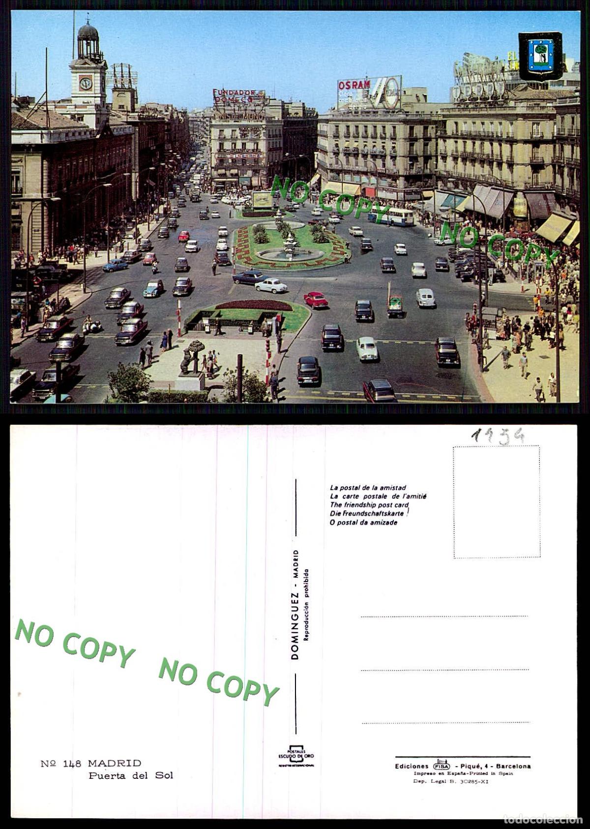 Postales: [ EC 01454 ] - ESPANA - MADRID - PUERTA DEL SOL - Foto 1