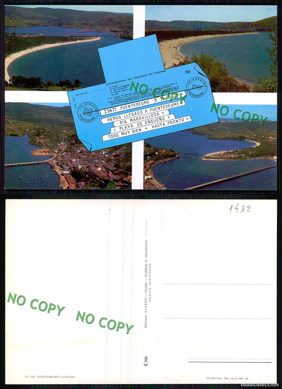 Postales: [ EC 01482 ] - ESPANA - LA CORUNA - PUENTEDEUME - Foto 1