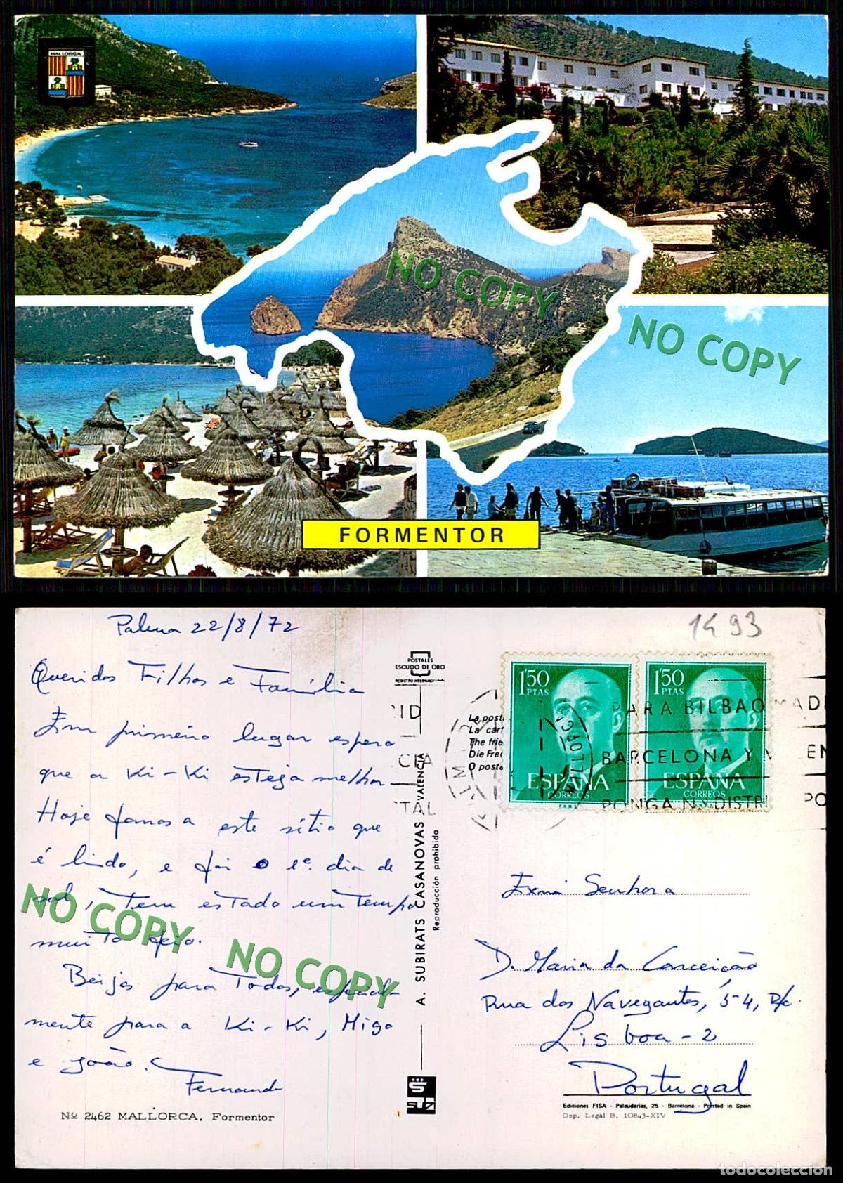 Postales: [ EC 01493 ] - ESPANA - MALLORCA - FORMENTOR - Foto 1