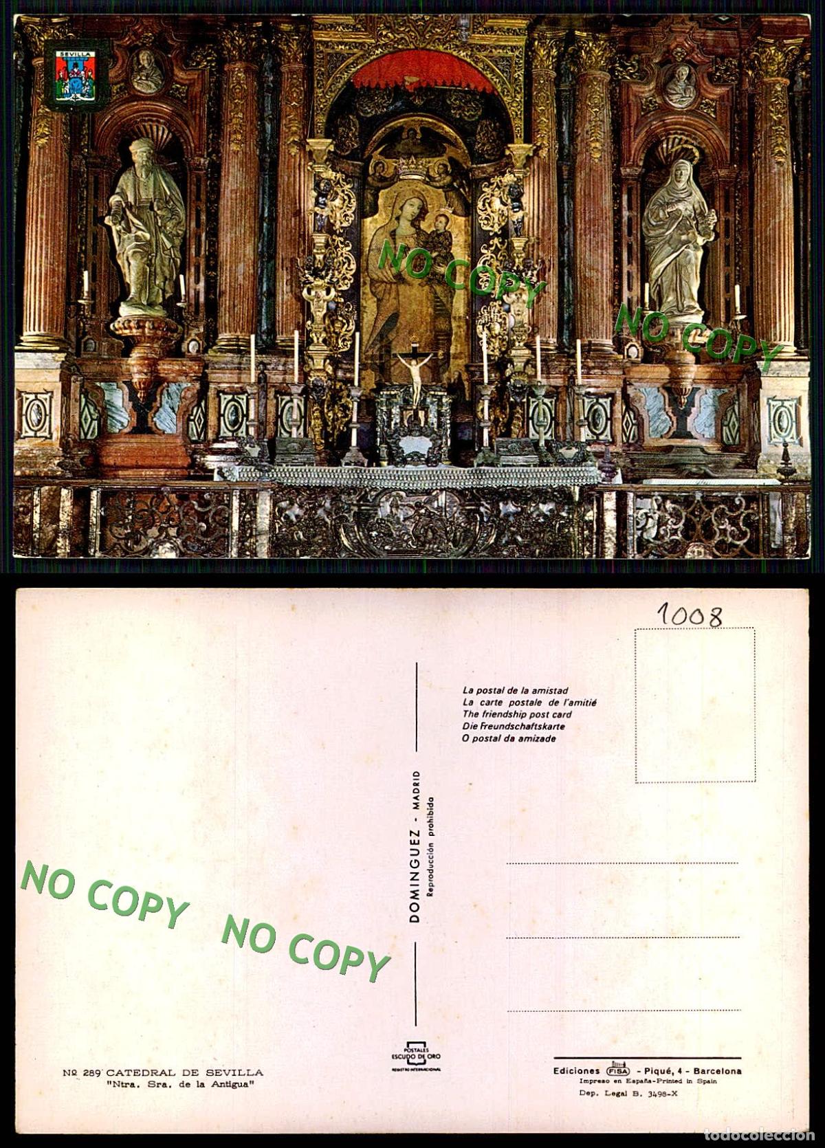 Postales: [ EC 1008 ] - ESPANA - CATEDRAL DE SEVILLA - Foto 1