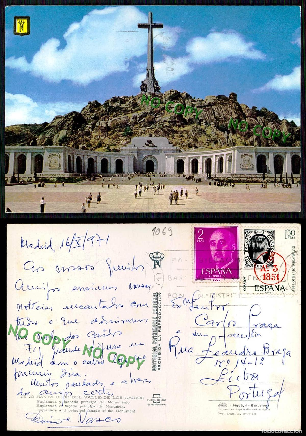 Postales: [ EC 1069 ] - ESPANA - SANTA CRUZ DEL VALLE DE LOS CAIDOS - Foto 1