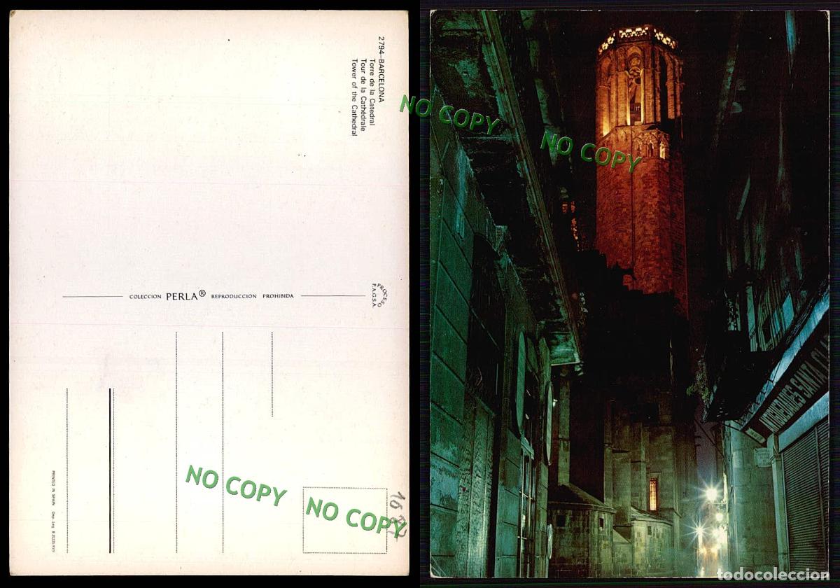 Postales: [ EC 1087 ] - ESPANA - BARCELONA - TORRE DE LA CATEDRAL - Foto 1