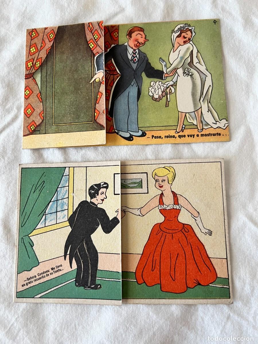 Postales: 2 Postales desplegables humor&iacute;sticas (1955) - Foto 1