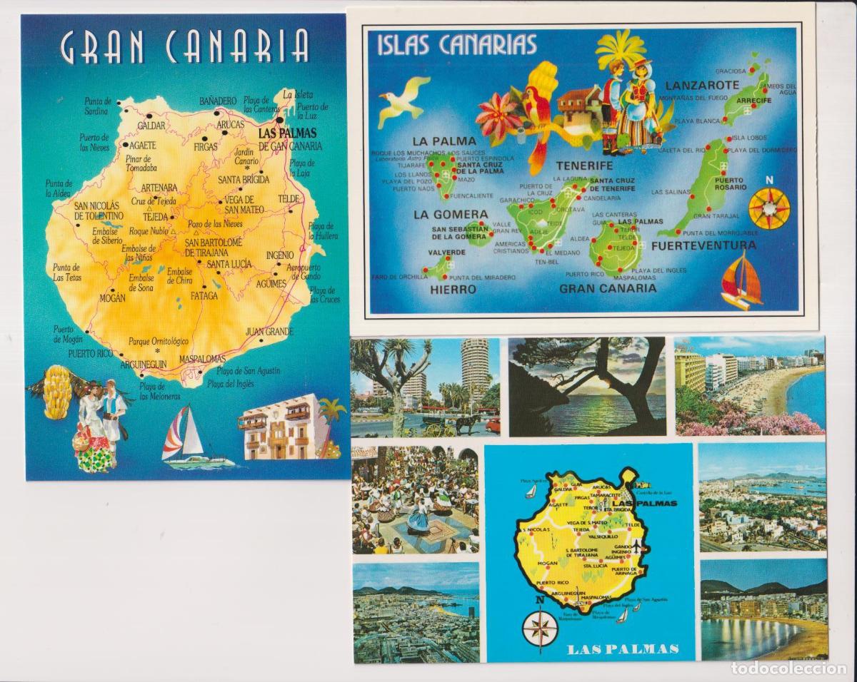 Postales: Canarias. lote de e postales. mapas. sin circular - Foto 1