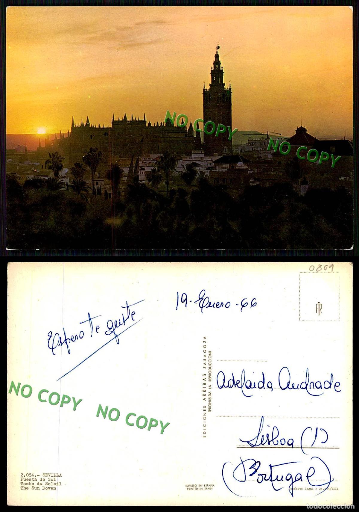 Postales: EC [00801]- ESPANA- SEVILLA- pueste de sol - Foto 1