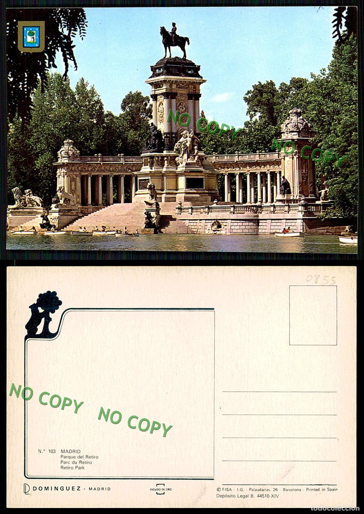 Postales: EC [00855]- ESPANA- MADRID- PARQUE DEL RETIRO - Foto 1