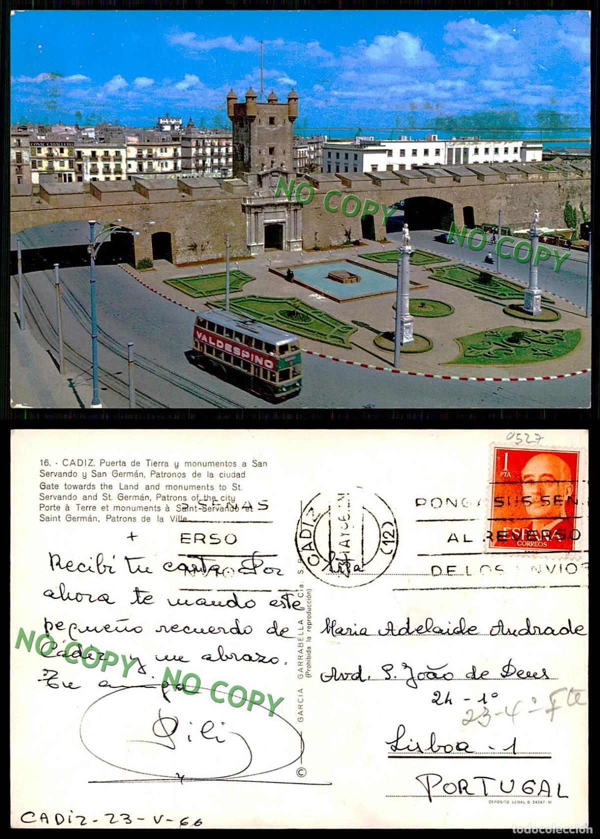 Postales: EC [00527]- ESPANA- CADIZ- PUERTA DE TIERRA - Foto 1