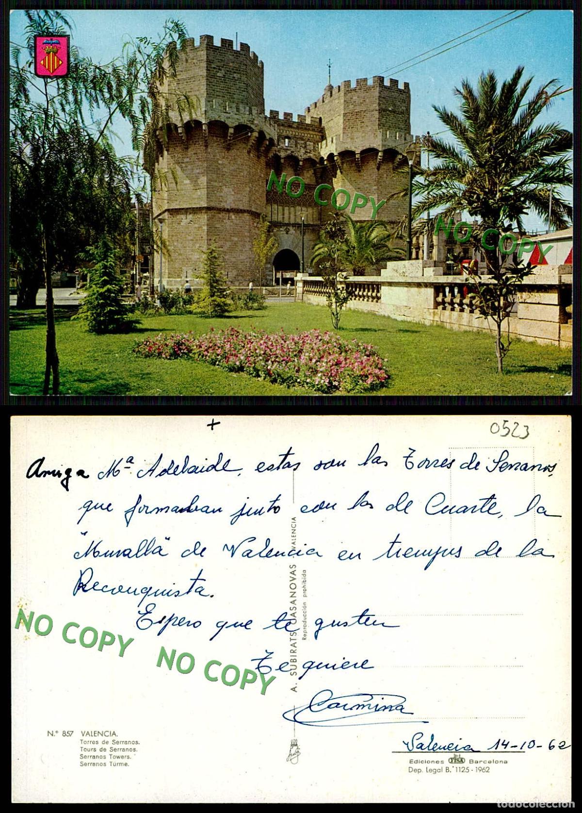 Postales: EC [00523]- ESPANA- VALENCIA- TORRES DE SERRANOS - Foto 1
