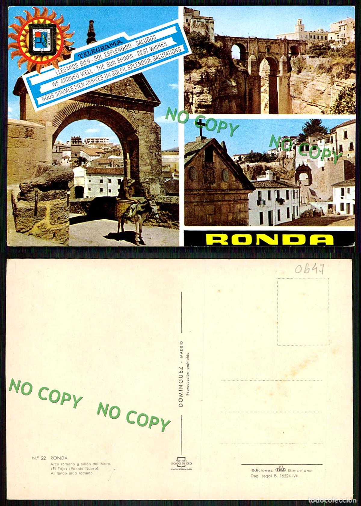 Postales: EC [00647]- ESPANA- RONDA- ARCO ROMANO - Foto 1
