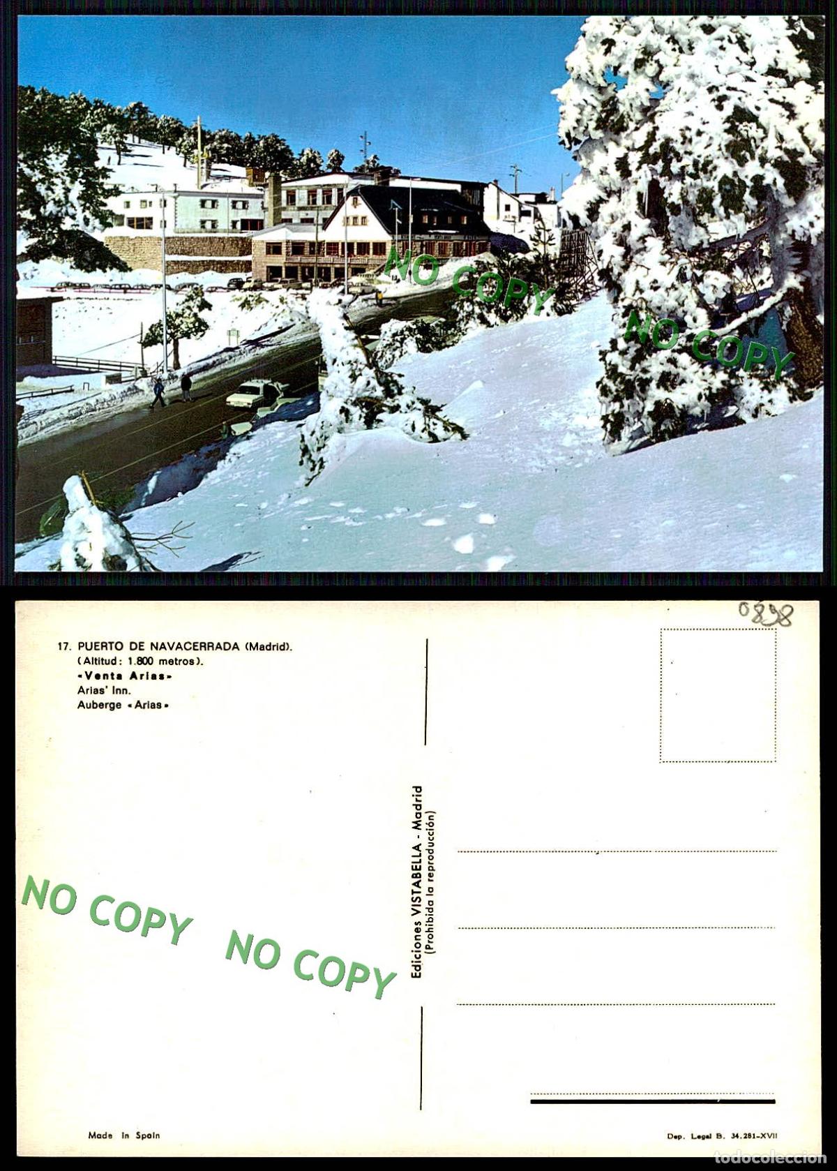 Postales: EC [00898]- ESPANA- MADRID- PUERTO DE NAVACERRADA - Foto 1