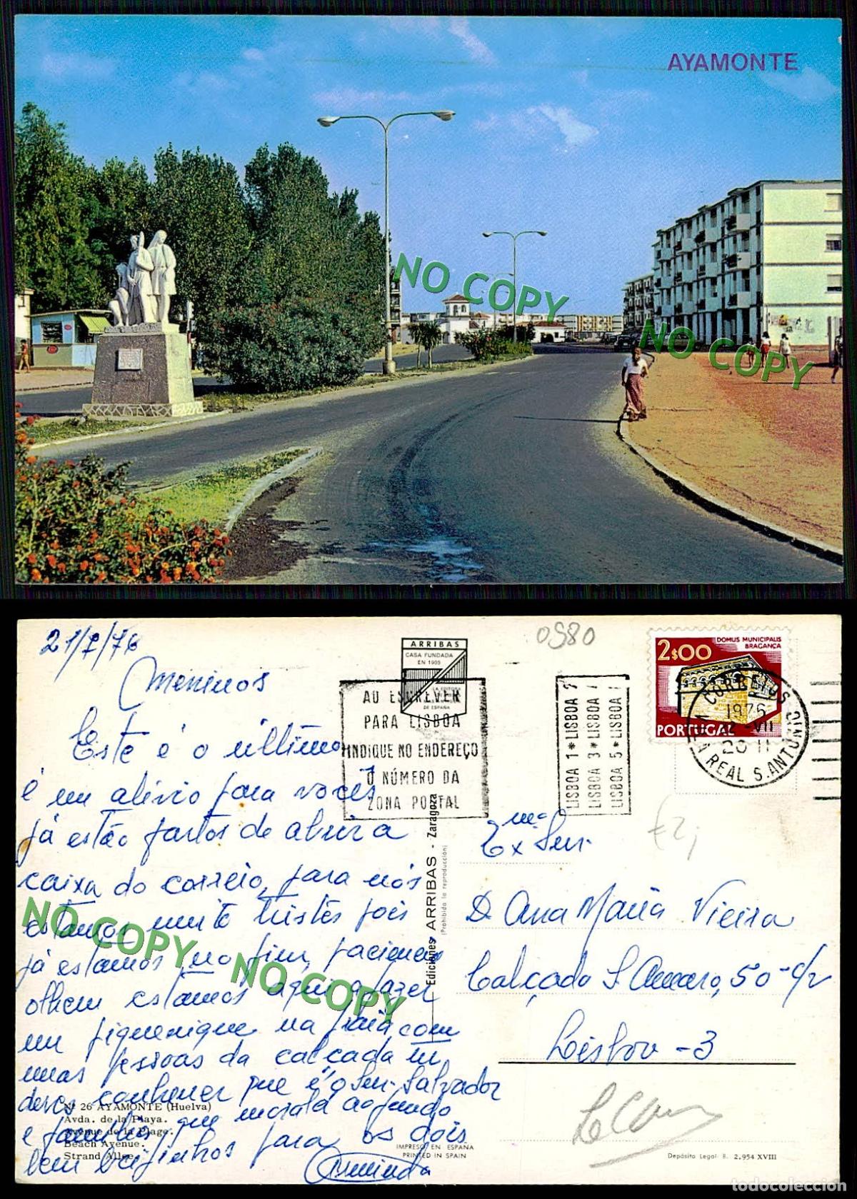 Postales: EC [00980]-ESPANA- AYAMONTE- AVDA. DE LA PLAYA - Foto 1