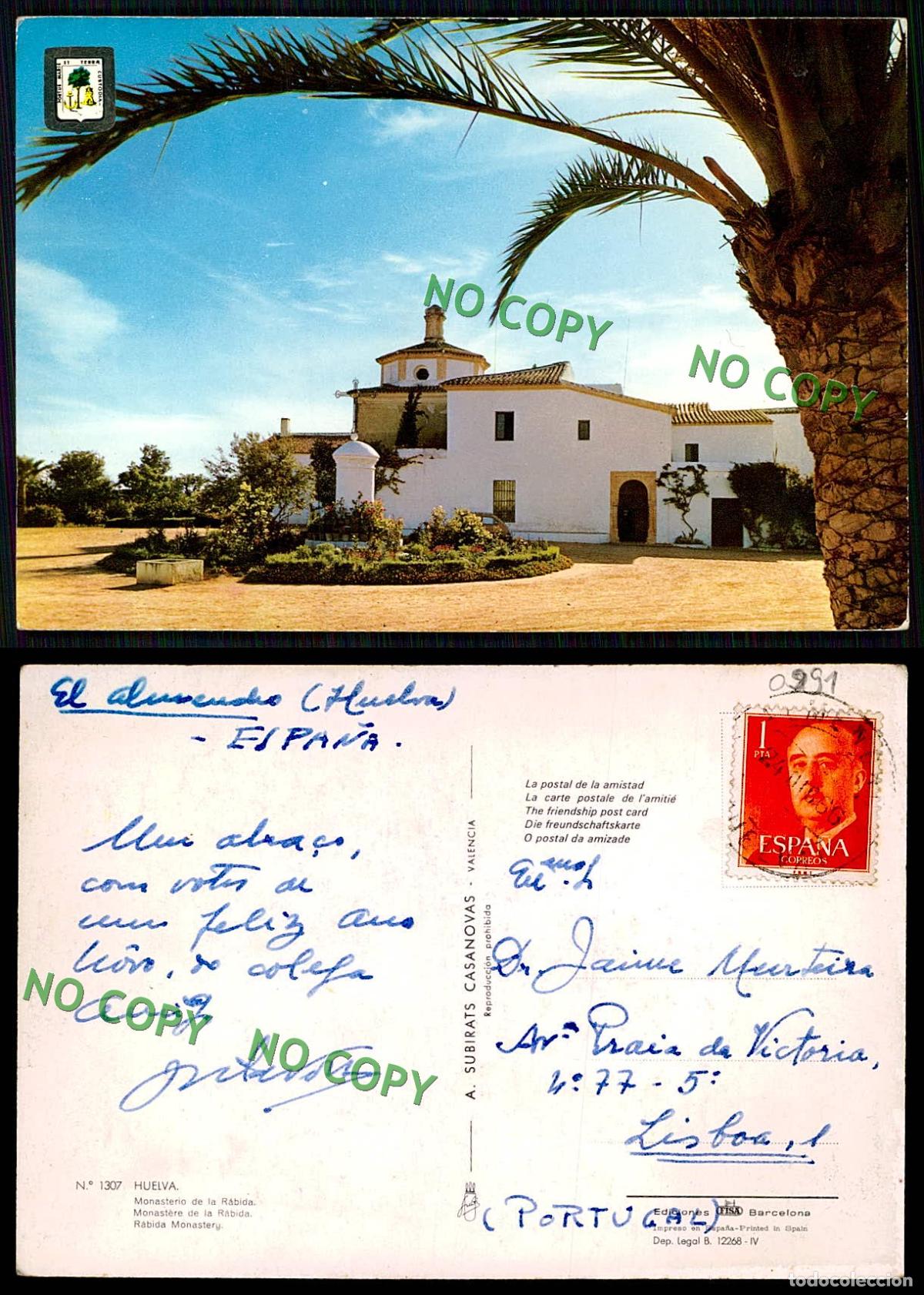 Postales: EC [00991]-ESPANA- HUELVA- MONASTERIO DE LA RABIDA - Foto 1