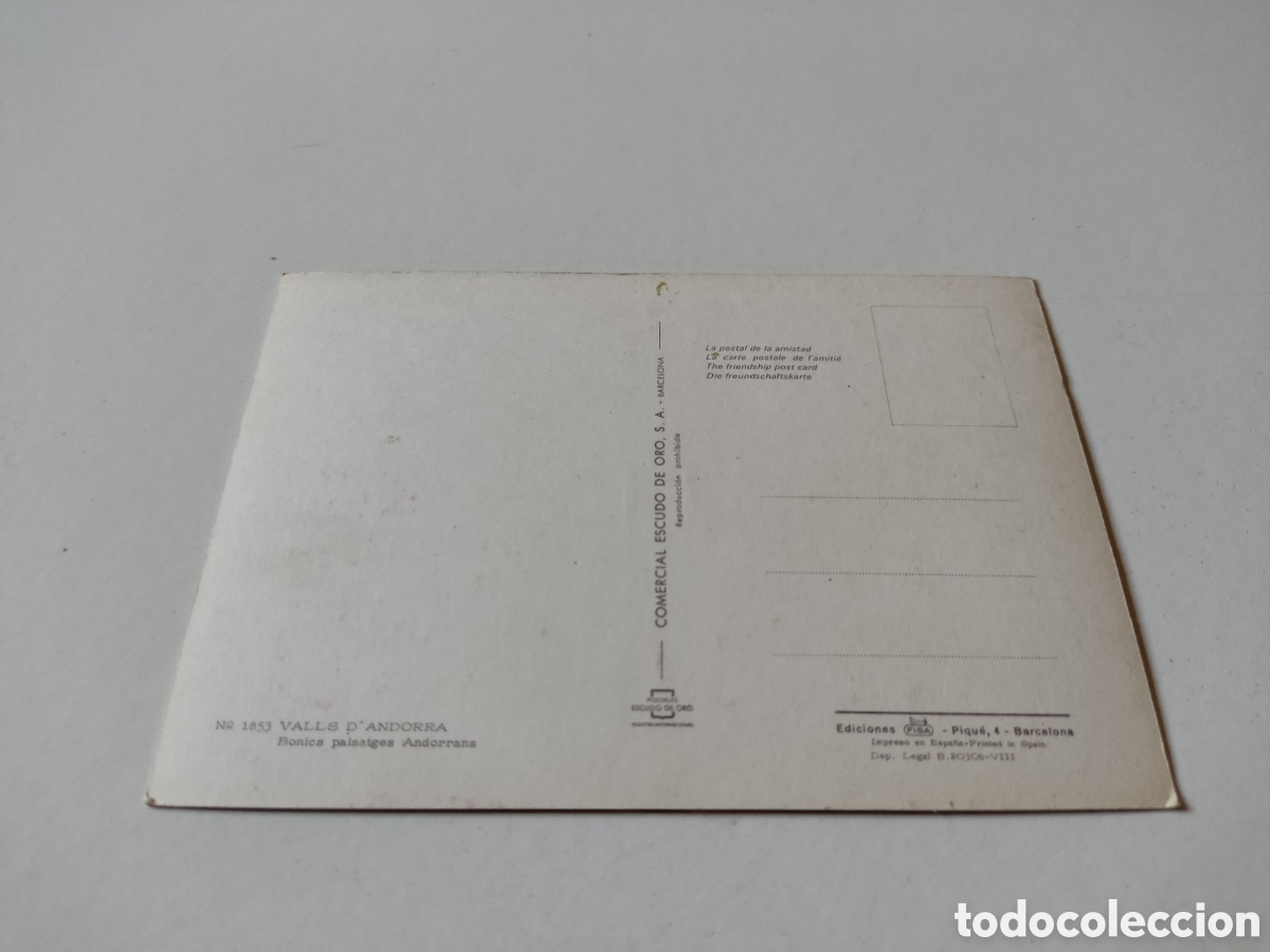 Postales: Postal Valls de Andorra - Foto 2