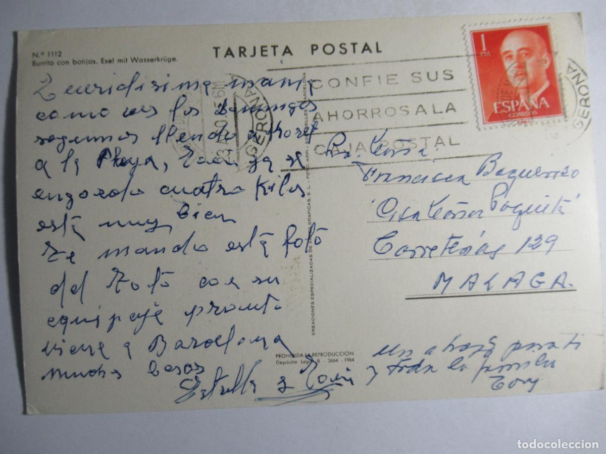 Postales: Burrito con botijos - Circulada - Foto 2