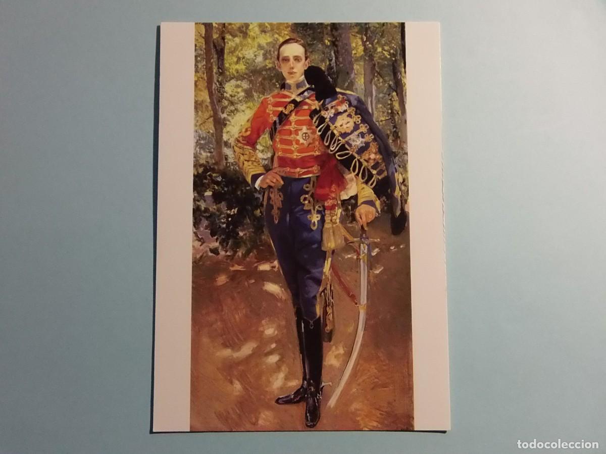 Postcards: POSTALES - ALFONSO XIII CON UNIFORME DE H&Uacute;SARES DE PAVIA DE JOAQUIN SOROLLA (1907) - PALACIO REAL.
