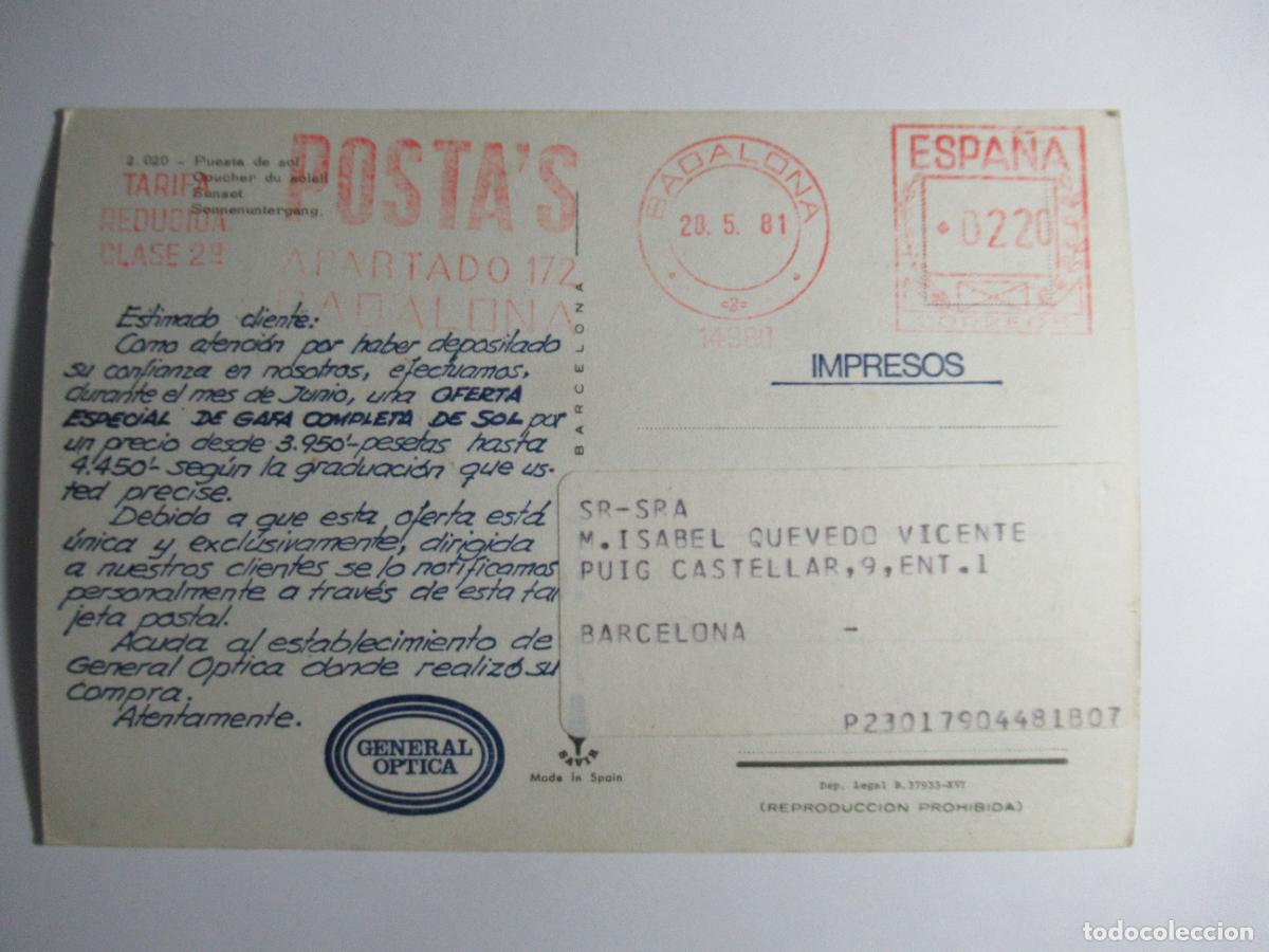 Postales: Puesta de sol - Savir Barcelona - Foto 2