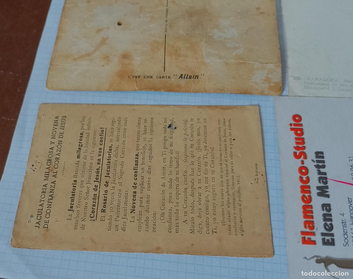 Postales: Lote de estampas religiosas tipo tarjet&oacute;n - Foto 3