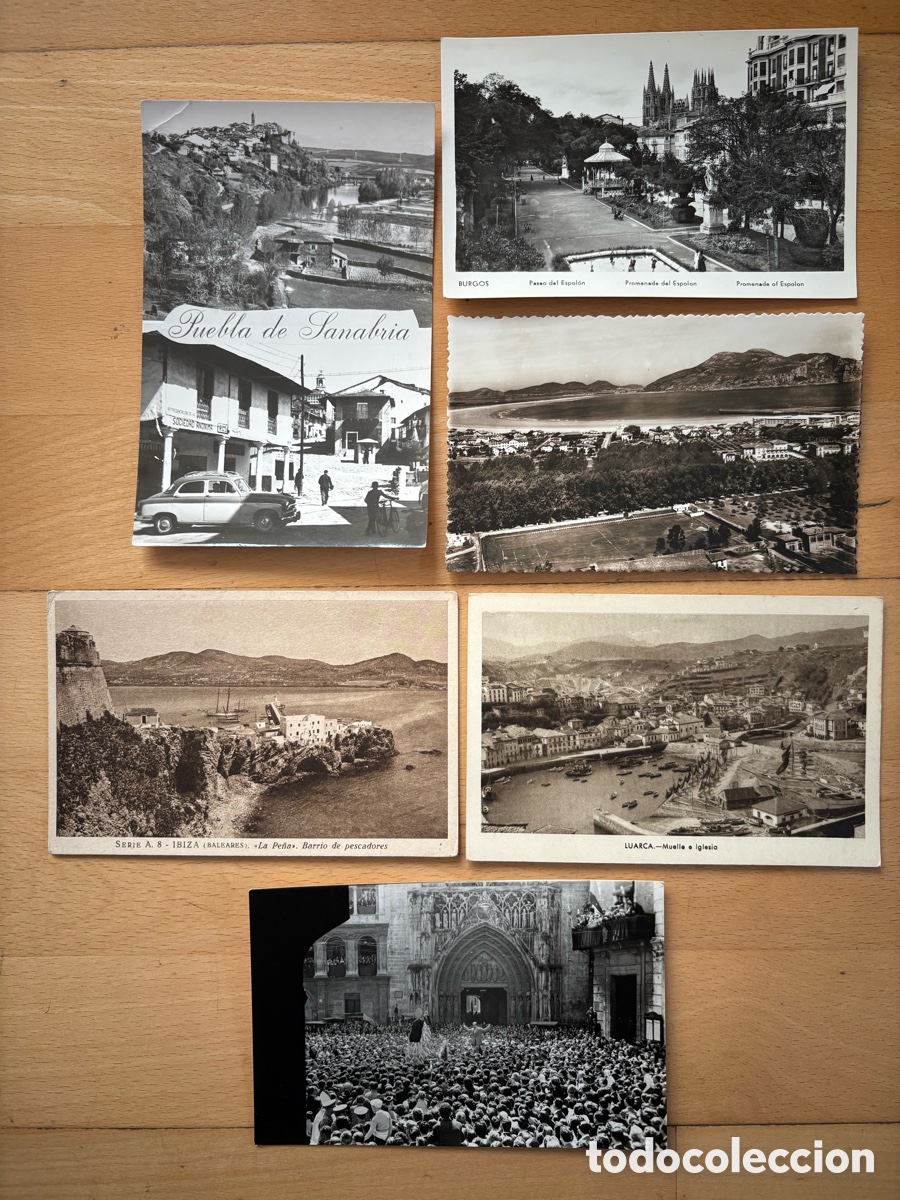 Postales: (L248) 6 postales antiguas en b/n. Espa&ntilde;a - Foto 1