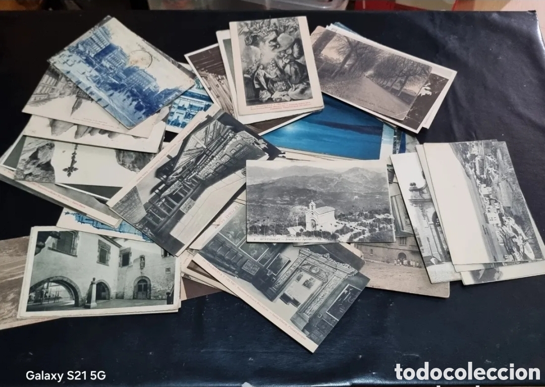 Postales: LOTE DE 97 POSTALES ANTIGUOS BLANCO Y NEGRO - Foto 2
