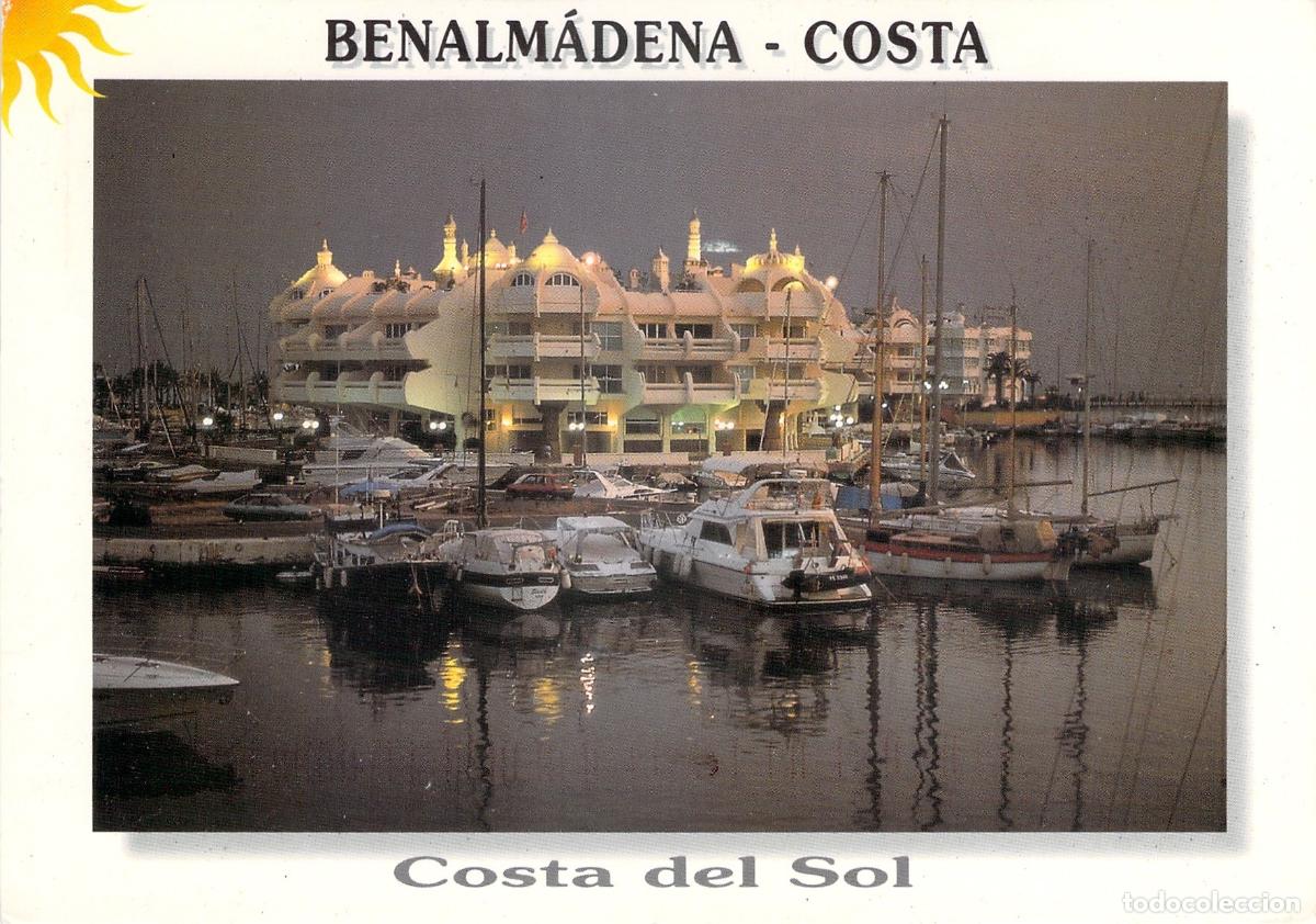 Postales: Postal Benalm&aacute;dena Costa del Sol Puerto Marina Edificios Tur&iacute;sticos Barcos - Foto 1