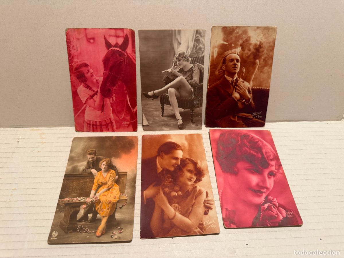 Postales: Lote de 9 POSTALES ANTIGUAS PAREJAS - Foto 1