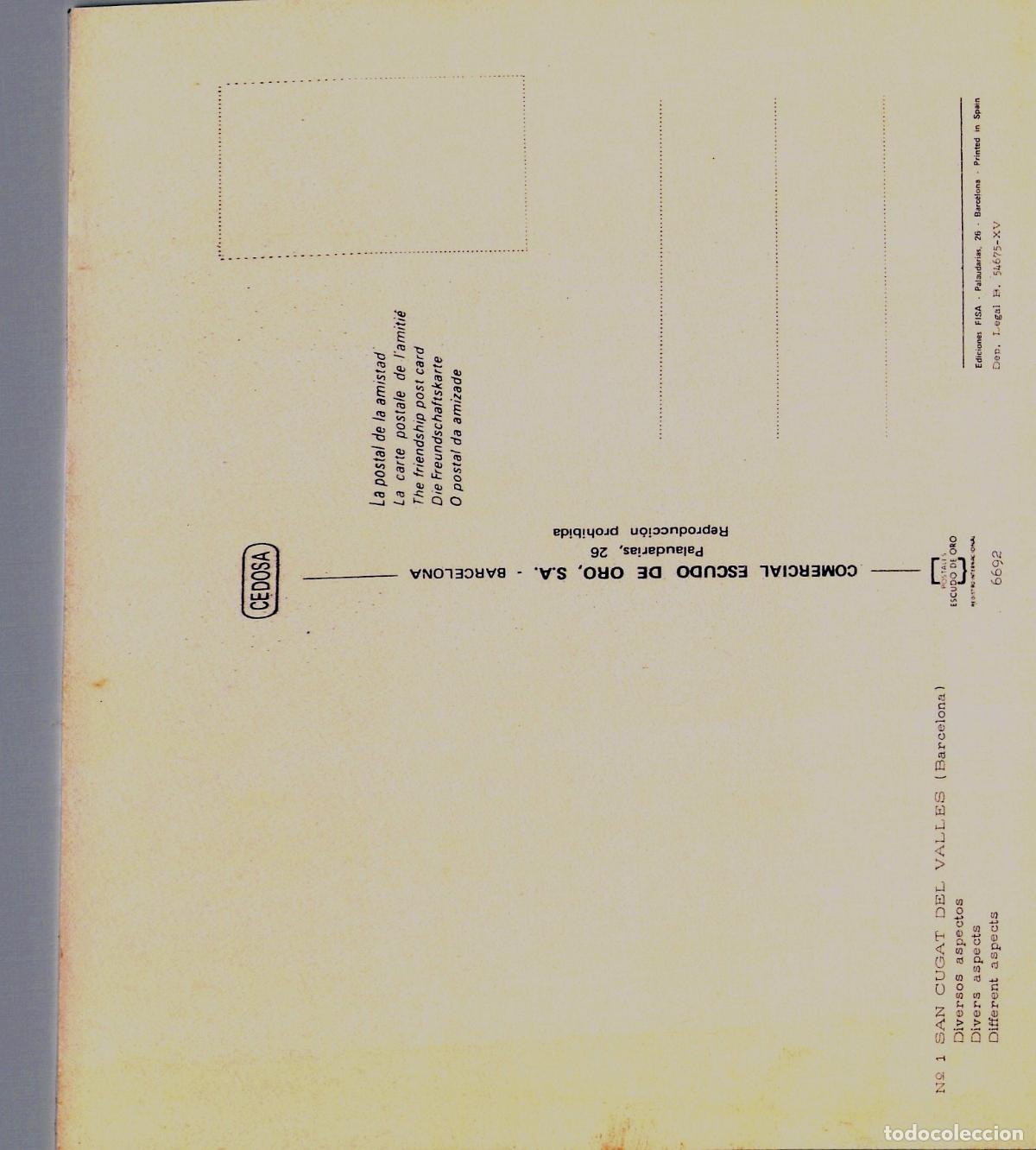 Postales: Postal M&uacute;ltiple del Monasterio de Sant Cugat del Vall&egrave;s, Barcelona - Foto 2