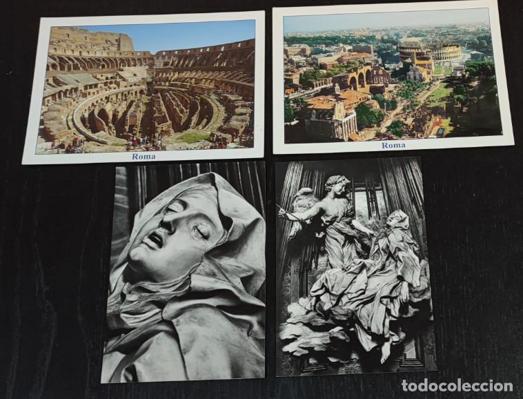 Postales: LOTE DE 4 POSTALES DE ROMA - Foto 1